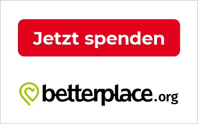 Jetzt Spenden! Das Spendenformular wird von betterplace.org bereit gestellt.